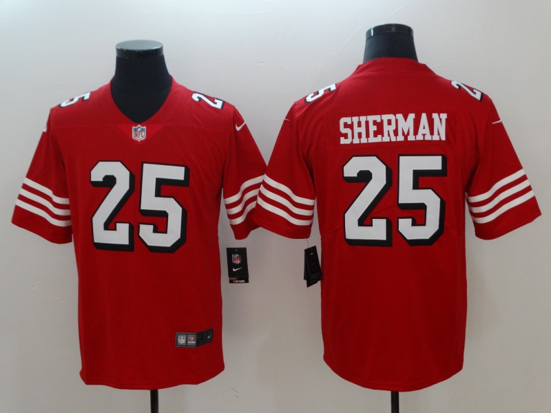 Men's San Francisco 49ers #25 Richard Sherman Red 2018 Vapor Untouchable Limited Stitched NFL Jersey